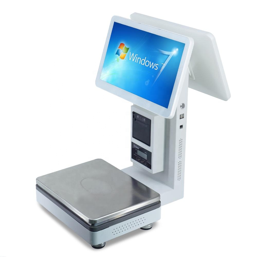 15 KG Multifunction Touch Screen All in One Cash Register Electronic Scale with Printer